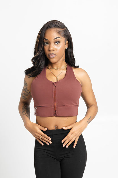 THE TREADMILL BRA- CHOCOLATE BROWN